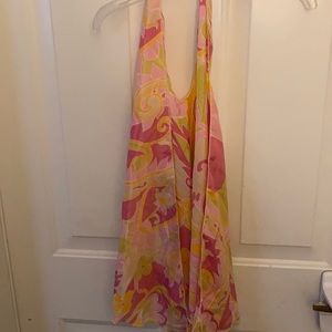 Paisley patterned tie halter top NWT!